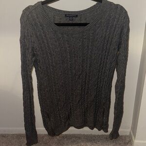 Gray Cable Knit Sweater from American Eagle